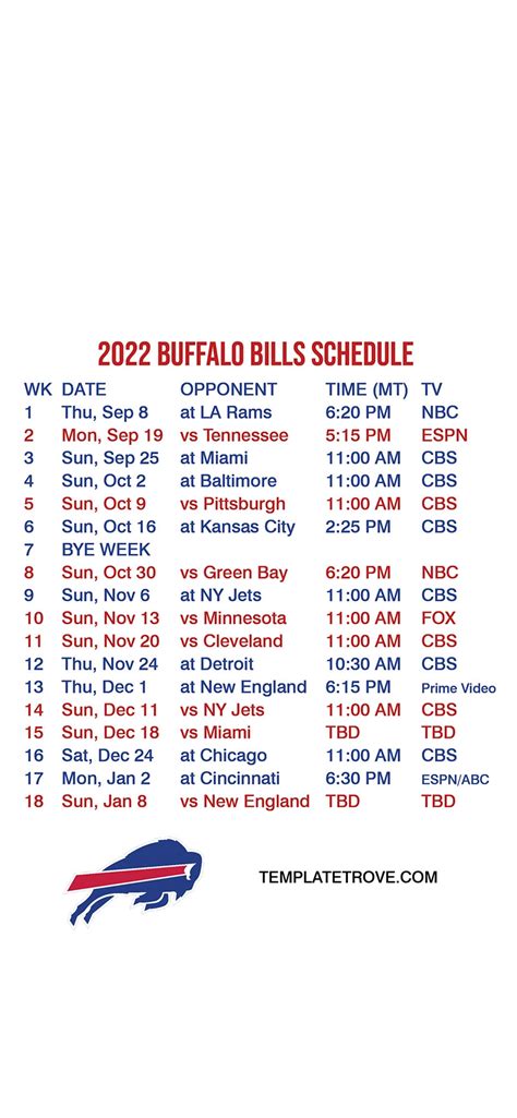 buffalo bills schedule 2023 24 printable